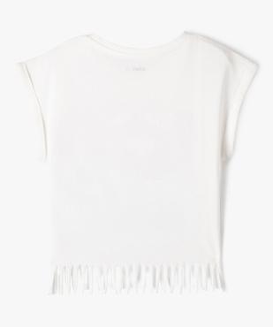 Tee-shirt à manches courtes avec motif sequins et franges fille vue3 - GEMO 4G FILLE - GEMO