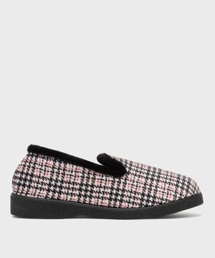 Chaussons femme pantoufles confort à motif Vichy vue7 - G'FLEX - GEMO