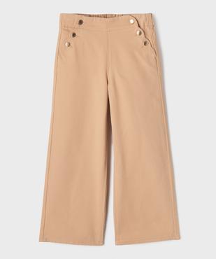 Pantalon flare à pont et taille élastiquée fille - LuluCastagnette vue1 - LULU CASTAGNETTE GEMO FOR GOOD - GEMO