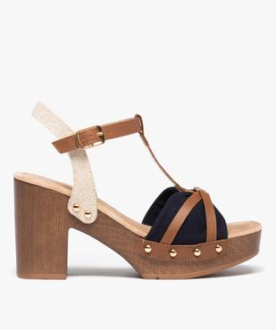 Sandales femme à talon carré style sabot et brides colorées - Tom Tailor vue2 - TOM TAILOR - GEMO