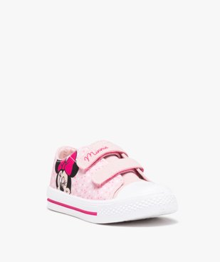 Baskets fille en toile imprimée fermeture scratchs – Minnie vue2 - MINNIE - GEMO
