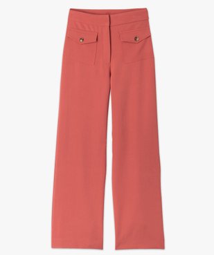 Pantalon de tailleur large et fluide à grandes poches femme vue4 - GEMO(FEMME PAP) - GEMO