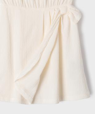 Robe courte sans manches en maille froissée fille vue4 - GEMO 4G FILLE - GEMO