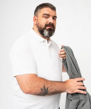 Polo à manches courtes en maille piquée homme vue7 - GEMO 4G HOMME - GEMO