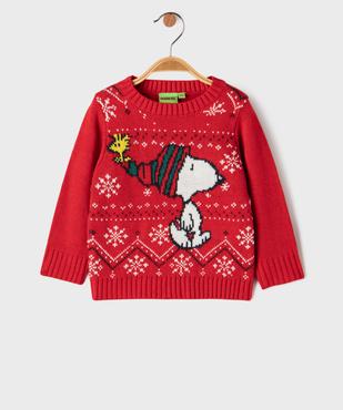 Pull col rond Noël bébé garçon - Snoopy vue1 - SNOOPY - GEMO