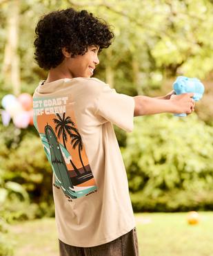 Tee-shirt manches courtes motif surf dans le dos garçon vue1 - GEMO 4G GARCON - GEMO