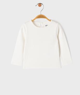 Tee-shirt manches longues en maille côtelée bébé fille vue1 - GEMO 4G BEBE - GEMO