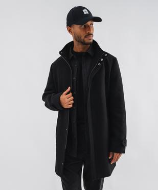 Manteau droit à double col amovible homme vue2 - GEMO (HOMME) - GEMO