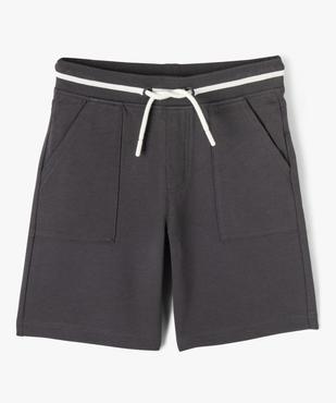 Bermuda en maille avec ceinture bicolore garçon vue1 - GEMO 4G GARCON - GEMO