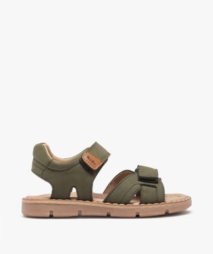 Sandales garçon à brides unies fermeture scratch sport chic vue1 - GEMO (ENFANT) - GEMO