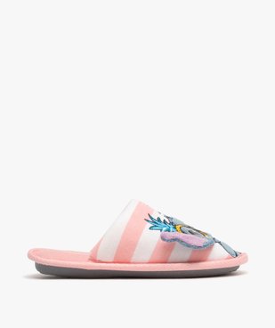 Chaussons mules plates en textile motif en relief fille - Stitch vue1 - LILO & STITCH - GEMO