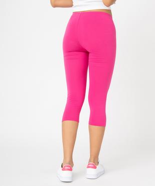 Legging court en coton stretch femme vue3 - GEMO 4G FEMME - GEMO