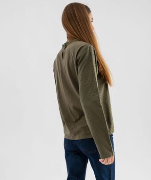 Blouse en coton avec décolleté en dentelle femme vue4 - GEMO(FEMME PAP) - GEMO