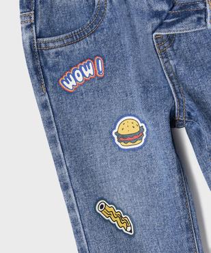 Jean à motifs streetwear avec taille ajustable bébé garçon  vue2 - GEMO(BEBE DEBT) - GEMO