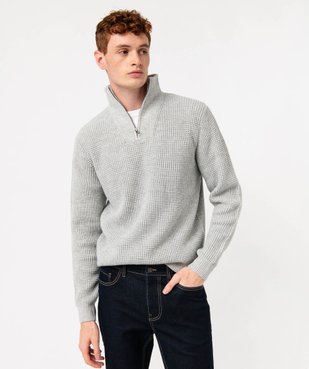Pull col camionneur en grosse maille homme vue1 - GEMO (HOMME) - GEMO