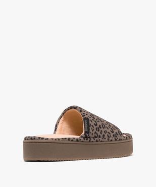 Mules d’intérieur à motifs léopard femme - Isotoner vue4 - ISOTONER - GEMO
