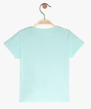 Tee-shirt bébé fille à manches courtes et motif pailleté vue3 - GEMO 4G BEBE - GEMO