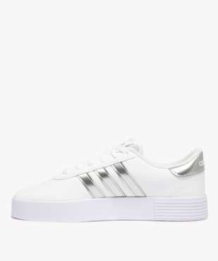 Baskets femme à bandes métallisées – Adidas Courtbold vue3 - ADIDAS - GEMO