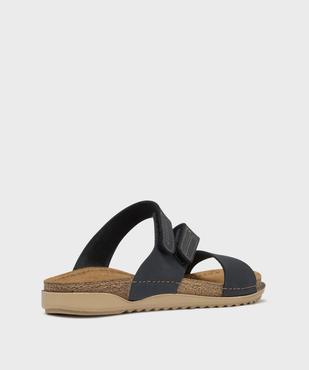 Sandales mules confort dessus cuir nubuck femme vue4 - G'FLEX - GEMO