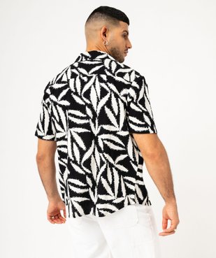 Chemise manches courtes et col cubain en coton imprimé homme vue3 - GEMO (HOMME) - GEMO
