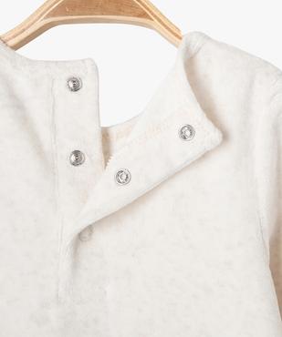 Pyjama en velours 2 pièces avec motif ourson bébé garçon vue3 - GEMO 4G BEBE - GEMO