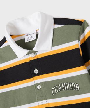 Polo manches longues en jersey rayé garçon - Champion vue3 - CHAMPION USA - GEMO