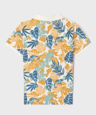 Polo manches courtes à motifs exotiques garçon vue3 - GEMO (ENFANT) - GEMO