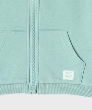 Sweat zippé à capuche à zip magnétique bébé garçon vue2 - GEMO 4G BEBE - GEMO
