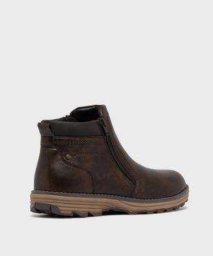 Boots homme confort unies à double zip et semelle crantée vue11 - G'FLEX - GEMO