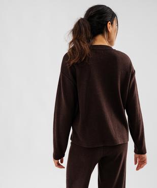 Tee-shirt manches longues en maille côtelée souple femme vue3 - GEMO(FEMME PAP) - GEMO