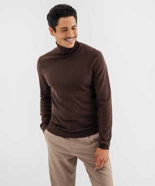 Pull col roulé en maille fine homme vue3 - GEMO 4G HOMME - GEMO