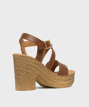 Sandales à brides croisées à semelle plateforme femme - Valentina Baldano vue4 - VALENTINA BALDA - GEMO