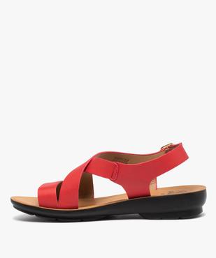 Sandales femme confort unies à semelle amortissante vue3 - GEMO (CONFORT) - GEMO