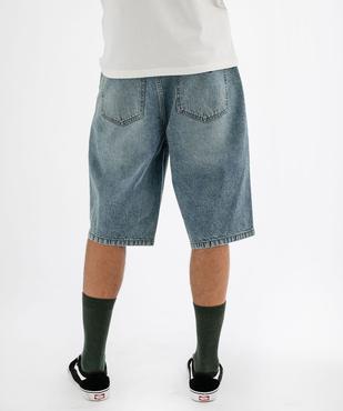 Bermuda en jean délavé large homme vue3 - GEMO 4G HOMME - GEMO
