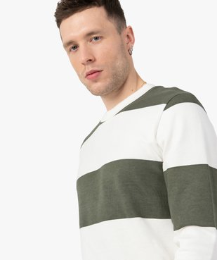 Sweat homme bicolore à rayures  vue2 - GEMO (HOMME) - GEMO