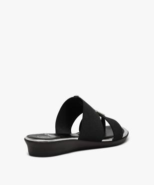 Mules femme à brides élastiques et strass vue4 - GEMO (CASUAL) - GEMO