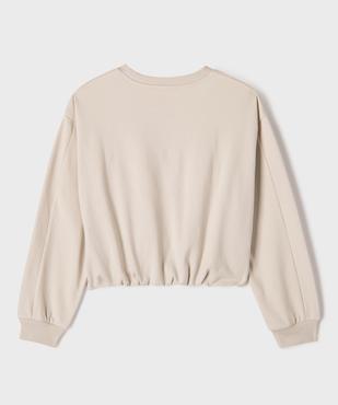 Sweat court avec bas élastiqué fille vue3 - GEMO (JUNIOR) - GEMO