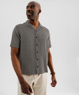 Chemise manches courtes imprimée homme vue2 - GEMO 4G HOMME - GEMO