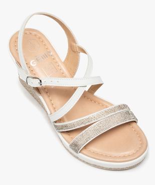 Sandales femme à talon compensé et strass vue5 - GEMO(URBAIN) - GEMO