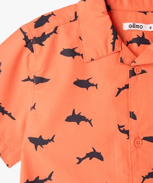 Chemise manches courtes motif requins garçon vue2 - GEMO (ENFANT) - GEMO