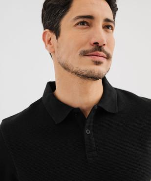 Polo manches courtes en maille nid d'abeille homme vue2 - GEMO (HOMME) - GEMO
