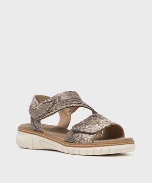 Sandales confort fermeture scratch femme vue2 - G'FLEX - GEMO