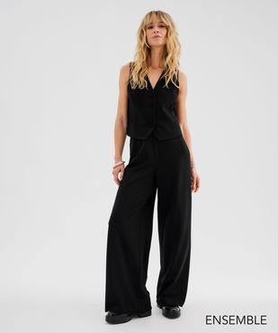 Ensemble gilet de costume et pantalon large pour femme - GEMO