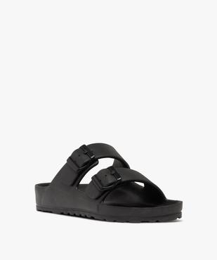 Mules de piscine femme à larges brides à boucle avec semelle crantée vue2 - GEMO (PLAGE) - GEMO