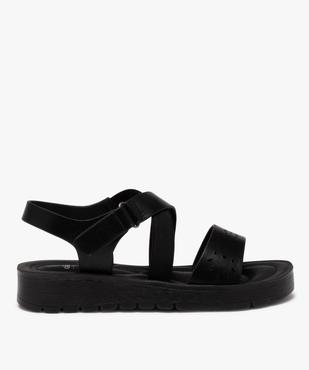 Sandales femme confort unies à semelle crantée avec brides fantaisie vue1 - GEMO (CONFORT) - GEMO