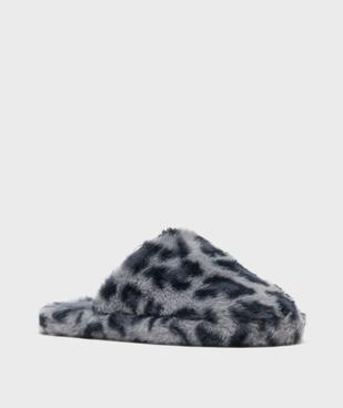 Chaussons mules en fourrure imitation imprimée léopard femme vue2 - GEMO(HOMWR FEM) - GEMO