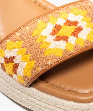 Sandales à talon compensé en corde et bride crochet femme vue6 - FOLLOW ME - GEMO