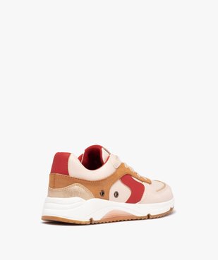 Baskets fille colorées à détails métallisés et lacets élastiques vue4 - GEMO (ENFANT) - GEMO