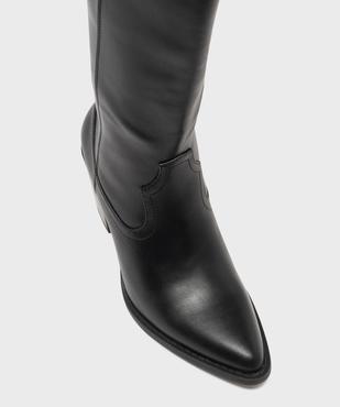 Bottes à talon et bout pointu inspiration santiags femme vue5 - FOLLOW ME - GEMO