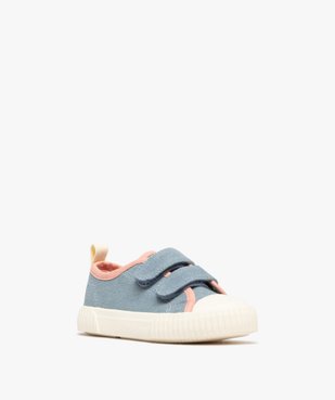 Baskets basses en toile denim et à scratch fille vue3 - LOVELY WINGS GEMO FOR GOOD - GEMO